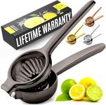 Zulay Lemon Squeezer Stainless Steel with Premium Heavy Duty Solid Metal Squeezer Bowl