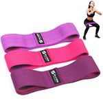 ELVIRE Fabric Resistance Bands for Working Out | Exercise Bands Resistance Bands Set of 3 | Booty Bands for Women Workout Bands Resistance Loops | Leg Bands for Working Out Glute Bands, Squat Bands