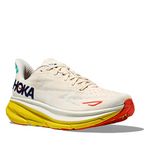 HOKA ONE ONE Men's M Clifton 9 Sneaker, Evening Primrose/Passion Fruit, 8.5 UK