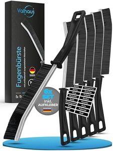 Valhaus Fugenbürste 6er Set – Reinigungsbürste mit antibakteriell ausgerüstetem Material (Silberionen), multifunktionaler Fugenreiniger Bad, Küche, WC & mehr, Harte Borsten, Cleaning Brush