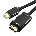 NAERSI Mini DisplayPort to HDMI Cable,1.8 M Mini DP(Thunderbolt Compatible) to HDMI Cable,Compatible for MacBook Air 2010-2017,MacBook Pro 2010-2015,Mac Mini 2010-2014, Surface pro 1 2 3 4