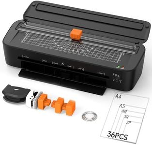 OidoZac Laminator, 11 in 1 Laminator Machine with 36 Laminating Sheets, A4/Letter Size Thermal Laminator 2 Temperature Modes 3 Cutters Built-in Paper Trimmer for Office School Business Home Black
