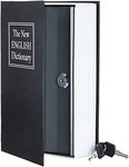 Amazon Basics Book Safe- Key Lock, Large, Black