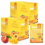 Ener-C Peach Mango Multivitamin Drink Mix, 1000mg Vitamin C, Non-GMO, Vegan, Real Fruit Juice Powders, Natural Immunity Support, Electrolytes, Gluten Free, 2-Packs of 30 (60 Count)