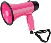 MyMealivos Portable Megaphone Bullhorn 20 Watt Power Megaphone Speaker Voice and Siren/Alarm Modes with Volume Control and Strap (Deeppink)…