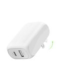 Belkin BoostCharge 42W Dual Port Wall Charger, USB-C + USB-A Charger Fast Charging for iPhone 17 Series, iPad, AirPods, Samsung Galaxy S25, Nintendo Switch 2 & More - White