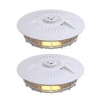 Lpnove Flea Traps for Home, Fleas Trap Lamp, Flea Trap Odorless with 4 Modes, Warm & UV LED Light Electric Indoor Fleas Trap, Dome Flea Trap for Carpets Bedding (2 pcs)