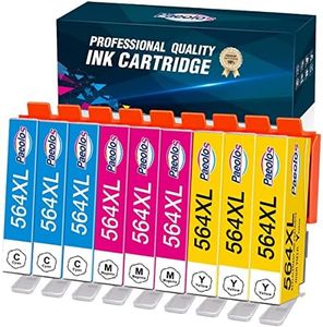 Paeolos Compatible 564XL Ink Cartridge Replacement for HP 564 XL Use with HP DeskJet 3520 3522 Officejet 4620 Photosmart 5520 6510 6520 7520 7525, 9 Packs (3 Cyan, 3 Magenta, 3 Yellow)