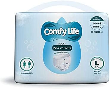Comfy Life Premium Adult Incontinence Pull Up Diaper Pants 12 Pack High Absorbency (Large)
