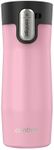 Contigo West Loop 3.0 Stainless Steel Travel Mug with Tea-Bag Hook & Spill-Proof Lid, Vacuum-Insulated Reusable Cup Coffee and Tea, 16 oz (473 mL), Strawberry Cream - Keeps Drinks Hot up to 11 Hours