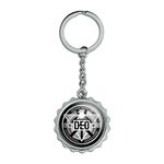 Supergirl TV Series DEO Department of Extranormal Operations Emblem Keychain Chrome Plated Metal Pop Cap Bottle Opener