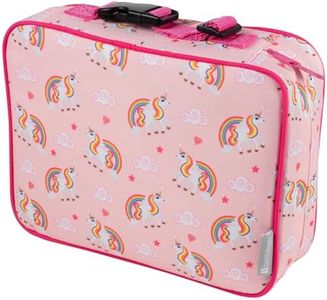 Bentology Lunch Box for Girls - Kids Insulated, Durable Lunchbox Tote Bag Fits Bento Containers, Jars & Bottles, Reusable Back to School Lunch Sleeve Keeps Food Hotter or Colder Longer - Pink Unicorn