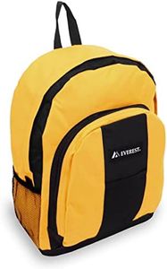 Everest Backpack with Front and Side Pockets, Yellow