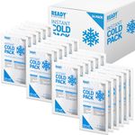 Instant Cold Pack, Medium Packs (7.5" x 4.5") - Ready First Aid, Provides fast Relief for Bruises, Swelling, Muscle Spasm, Pain, Headaches, Minor Ice Packs for Injuries (7.5" x 4.5", Case of 24)