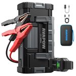 AVAPOW 6000A Car Jump Starter (for All Gas or up to 12L Diesel) Powerful Car Battery Jump Starter with Dual USB Quick Charge and DC Output,12V Jump Pack with Built-in LED Bright Light