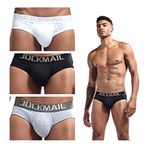 JOCKMAIL 3PCS/Packs Men Underwear Briefs Cotton Mens Briefs Low Waist Mens Boxer Briefs