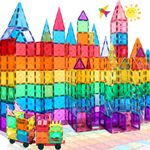 100PCS Magnetic Tiles Magnetic Blocks for Kids 3-5 6-8 8-10 Construction STEM Learning Resources Magnet Building Blocks Toddler Toys Christmas Birthday Gifts Toys for 3 4 5 6 7 8+ Year Old Boys Girls