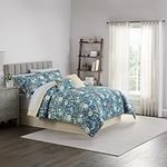 Waverly Comforter Set, Polyester, Blue, King