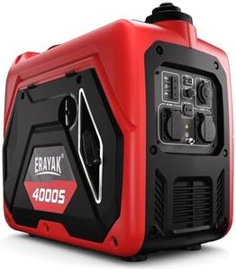 ERAYAK Generatore Di Corrente Silenziato 4000W Motore Generatore di Emergenza a Benzina Inverter Portatile Caratteristica Eco-Mode per Giardino, Esterno, Campeggio,Viaggio (Gasoline 4000S)