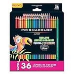 Prismacolor Colored Pencils, Set of 36 count, Assorted Colors, Pastel Colors, Metallic Colors, Junior 4.0mm