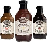 Brownwood Farms BBQ Sauce Variety Set (Gourmet 3-Pack: Apple Bacon, Cherry, Pineapple Mango) | Gluten Free/No High Fructose Corn Syrup/No Preservatives