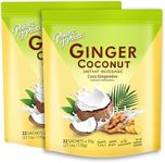 Prince of Peace Ginger Coconut Instant Beverage, 22 Sachets – Instant Hot or Cold Beverage that Soothes Throat – Easy to Brew – Caffeine and Gluten Free – Real Coconut and Fresh Ginger – Rich and