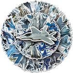 Fighter Plane Stickers for Boys Teens Girls|50 Pcs|Cartoon Waterproof Vinyl Stickers for Water Bottle Hydroflasks Laptop Tablet Computer Car Phone Luggage Tablet, Trendy Stickers Pack(Fighter Plane)