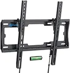 Pipishell UL Listed Tilt TV Wall Mount Bracket Low Profile for Most 23-55 Inch LED LCD OLED 4K Flat Curved TVs up to 99lbs Max VESA 400x400mm, 8° Tilting for Anti-Glaring, Fits 8-16 inch Wood Stud