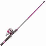 Zebco 33 Spincast Reel and Fishing Rod Combo, 6-Foot 2-Piece Durable Fiberglass Fishing Pole, Quickset Anti-Reverse Fishing Reel with Bite Alert, Pink