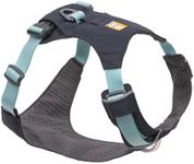 RUFFWEAR Hi & Light Harness, Extra Large Reflective Y Shaped Dog Harness, Lightweight Adjustable & Padded No Pull Harness for Dogs, Quick Release & 2 Lead Attachments, L/XL, Basalt Grey