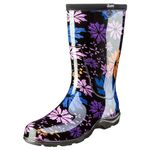 Sloggers Women's Waterproof Rain and Garden Boot with Comfort Insole, Flower Power, Size 8, Style 5016FP08