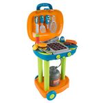 HEY! PLAY! Hey!Play! 80-Pp-Tk081711 Bbq Grill Toy Set Kids Dinner Playset With Realistic Sounds & Grate Lights, Multicolor