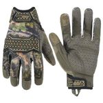 HANDLANDY Utility Mechanics Work Gloves with Grip, Impact Tactical Gloves for Men Women, Flexible Touchscreen Outdoor Yard Gloves (Camo- TPR, Large (Pack of 1))