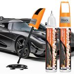 Prowithlin Touch Up Paint for Cars, 40ml, 2 Pack, Car Paint Scratch Repair, 2-In-1 Car Touch Up Paint Pen, Quick & Easy Solution to Repair Minor Automotive Scratches, Car Paint Touch Up (Black)