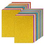 Famini A4 Glitter Craft Paper, 10 Assorted Colors 30 Sheets Glitter Cardstock Paper 250gsm Glitter Paper Cardstock for DIY Crafts Gift Wrapping Scrapbook Decorations