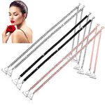 SATINIOR 3 Pairs Rhinestone Bra Strap Adjustable Invisible Shoulder Strap Nonskid Lingerie Strap for Women Tops Dress(Medium)