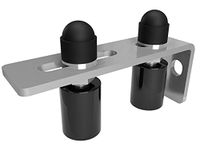 Gate Guide Adjustable - Smooth Black Nylon Double Roller & Durable Zinc Plated 90° L Wall Mounting Bracket for Sliding Gates and Rolling Doors - The Hardware Mart (20013)