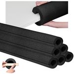 Hanaive 6 Pcs 40 x 4.1 Inch Jumbo Pool Noodles Foam Pre Slit Clamp Foam Protection Insulation Foam Tubes for Padding Large Foam Tube for Swimming Floating Craft Projects Padding Bumper(Black)