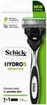 Schick - Hydro 5 Sensitive Kit for Men, 1 Handle with 1 Refill, Hydrating Gel Pools, Protection from Irritation, 5 Blade Cartridge with Skin Guards