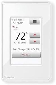 OJ Microline Electric Radiant Floor Heating Thermostat, WiFi Programmable Thermostat with GFCI, Dual Sensing, Dual Voltage, with Intuitive Touch Screen Interface, UWG4-4999, Includes Floor Sensor
