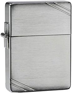 Zippo 1935 Brushed Chrome 1935 Replica with Slashes Windproof Lighter, Brushed Chrome W/Slashes, 5 1/2x3 1/2/Cm