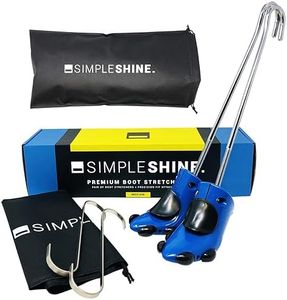 Simple Shine. Boot Stretcher Men & Women - Professional Leather Boot Stretcher Adjustable for Cowboy Boots, Short Work Boots & Heeled Shoes, Blue