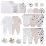 JELYLOVE Unisex Baby Layette Sets 22 Pack of New born Boy Girl Clothes and Accessories Infant Essentials