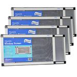 Fenestrelle Expandable Window Screen - Horizontal (10" H x 19" - 36" W), 4 Pack of Small Adjustable Window Screens, Perfect Replacement Screen for Window, Window Net Screen and Window Screen Mesh