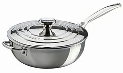 Le Creuset Tri-Ply Stainless Steel 3.5 Quart Saucier Pan