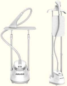 Arvox Ease Standing Iron Garment Steamer 2000 W| 1.6L Detachable Water Tank| Variable Control Knob| Adjustable Iron Board| Vertical & Horizontal Steaming up to 35g/min| 28 sec Fast Heating