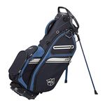 Wilson Staff Golf Bag, EXO II Carry Bag, Black/Blue, Integrated Stand, 2.3 kg, WGB6600BU