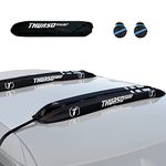 Thurso SURF Universal Car Soft Roof Rack for Kayak Ski Snowboard SUP Paddle Board Accessories Multiple Installation Points Daisy Chain 7'' Base 16ft Tie Down Straps Metal Buckles Portable Storage Bag