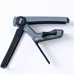2025 Upgrade Rolling Guitar Capo, Aluminum Alloy - CNC Metal Carving Capo for Acoustic and Electric Guitars, Unique Folding and Hiding Design, Silky Smooth Movement, Precise Tuning. (BLACK)