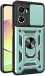 Compatible with ZTE Blade A34 Case Cover,with Slide Camera Lens Cover Compatible with ZTE Blade A54 Case Green